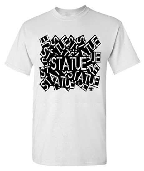 Mens Sticker T-Shirt by Statue