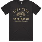 coal colour cafe racer t-shirt