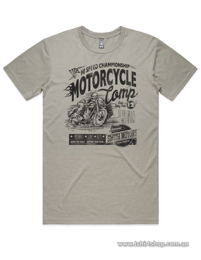 motorcyce comp shirt light grey colour