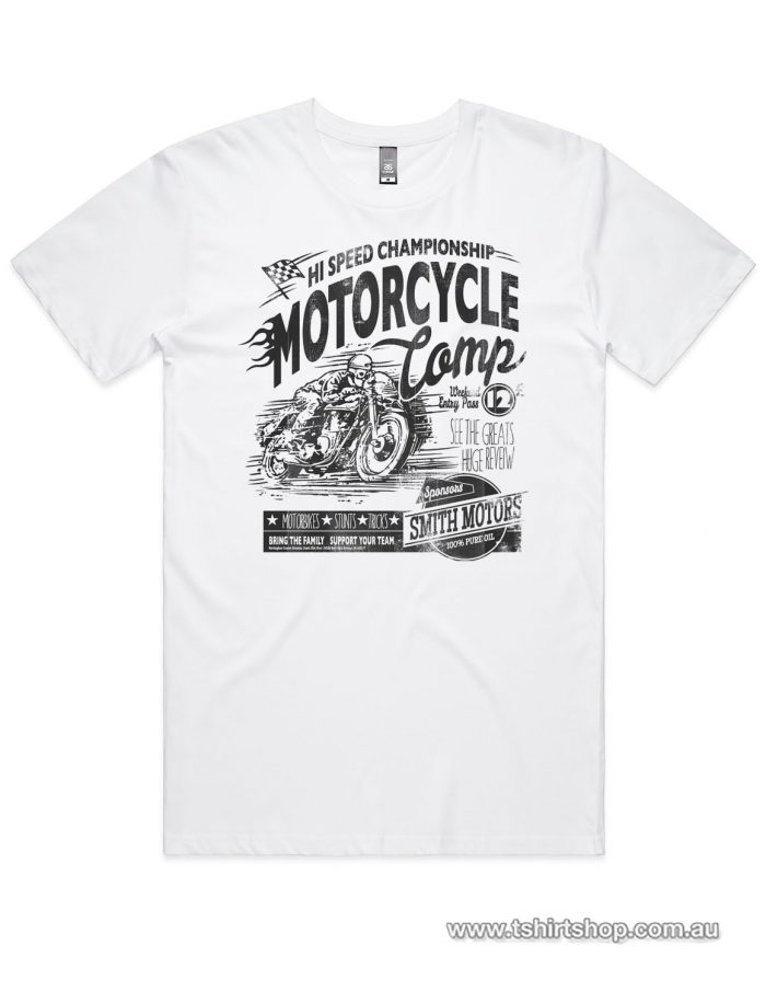 bike comp t-shirt in white