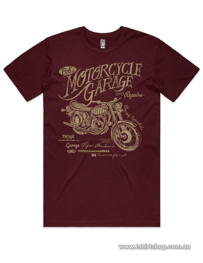 bobs motorcycle garage maroon