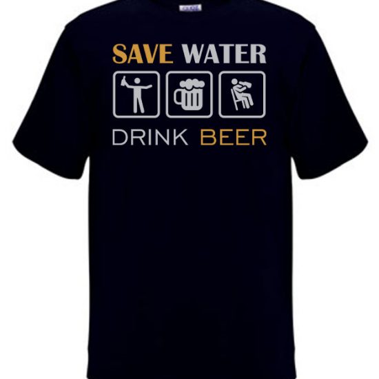 Save Water Drink-beer-black