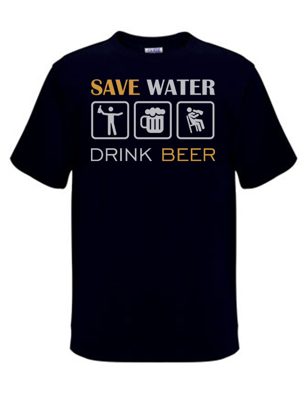 Save Water Drink-beer-black