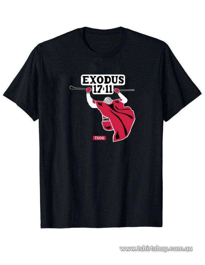 exodus 17:11 moses christian tshirt