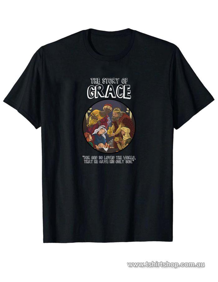 he story of grace baby jesus tshirt